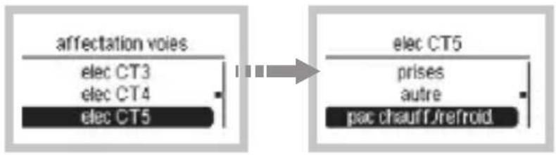 HAGER EC450 - Exemple d'affectation PAC réversible sur voie «Elec CT5» - 1