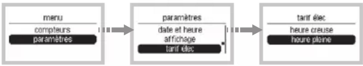 HAGER EC450 - Exemple pour un abonnement double tarif - 1