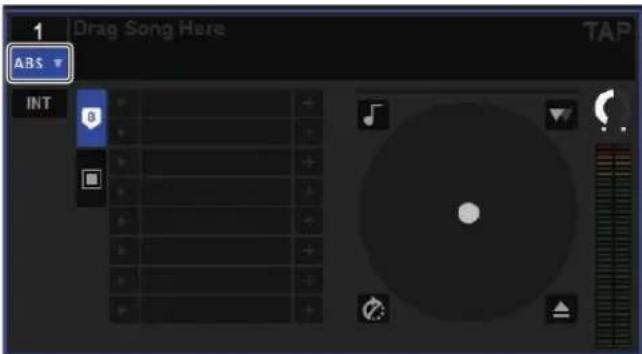 PIONEER DJM-S9 - Sélectionnez [ABS] dans l'onglet sur la platine. - 1