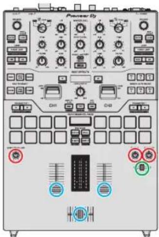 PIONEER DJM-S9 - Fixez les commandes. - 1