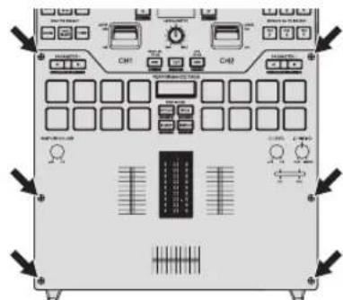 PIONEER DJM-S9 - Retirez les vis avec un tournevis. - 1