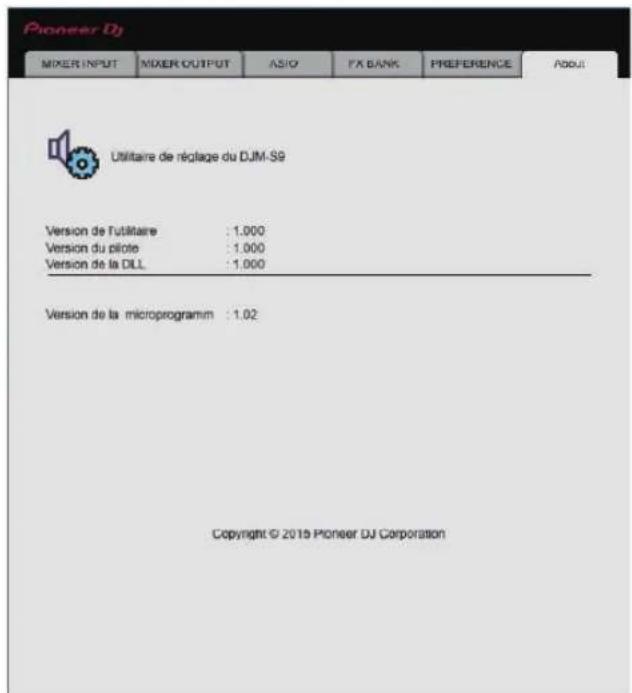 PIONEER DJM-S9 - Cliquez sur l'onglet [About]. - 1