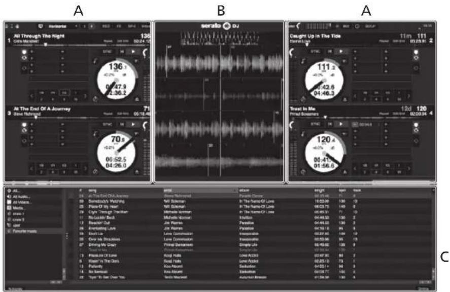 PIONEER DJM-S9 - Écran de l'ordinateur quand un morceau est chargé dans le logiciel Serato DJ - 1