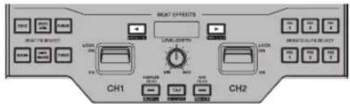 PIONEER DJM-S9 - Appuyez sur les touches [BEAT◀, ▶] pour ajuster la durée de l'effet. - 1