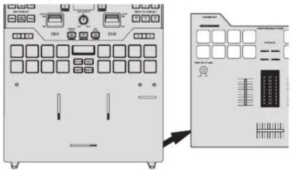 PIONEER DJM-S9 - Retirez le panneau en aluminium. - 1