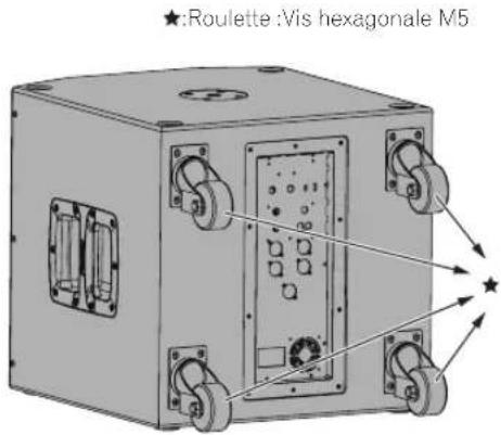 PIONEER XPRS215S - Roulettes du modèle de caisson de graves - 1