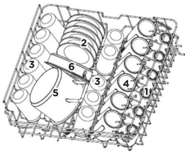 OK ODW 6031 BI - Plan zum Einlagen von Geschirr - 1