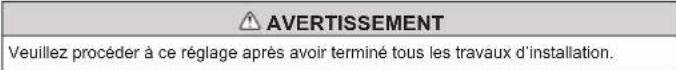 FUJITSU Airstage AGYA007GCGH - Réglage des fonctions - 1