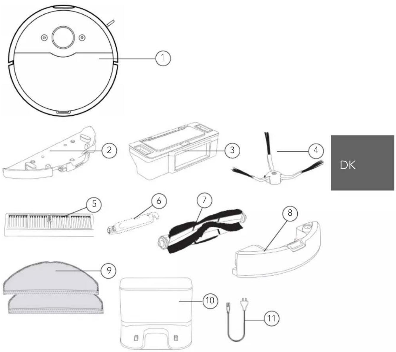 WILFA Innobot RVC-D4000LIN - PRODUKTOVERSIGT - GENEREL - 1