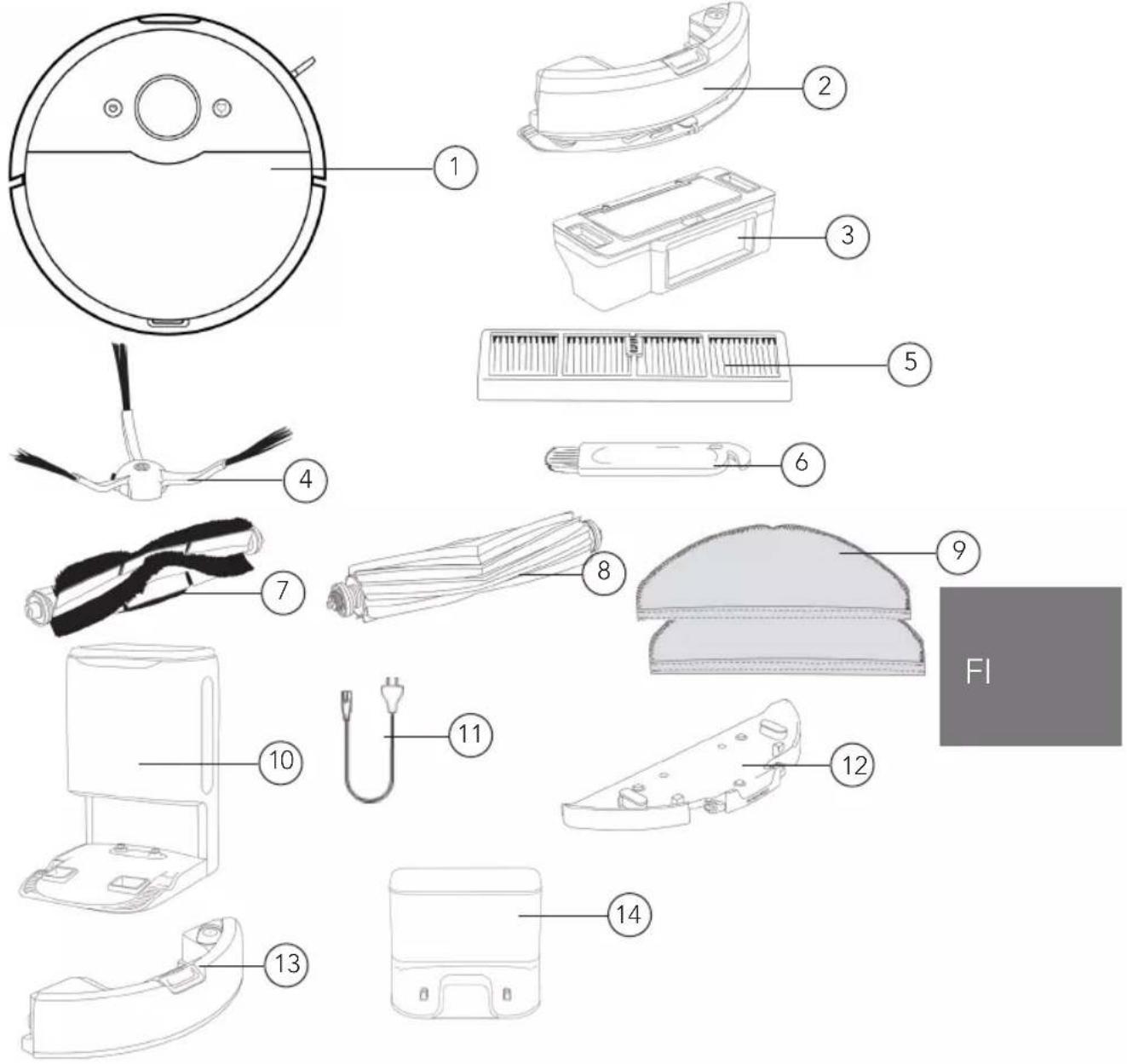 WILFA Innobot RVC-D4000SL - SCHEMALAGT STÄDNINGSLÄGE - 1