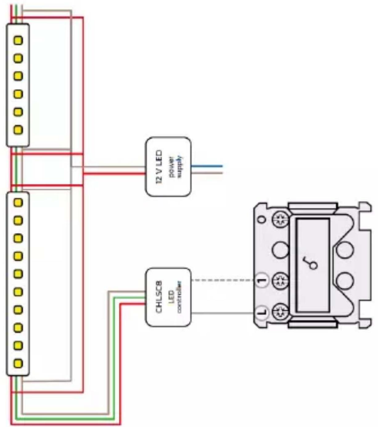 VELLEMAN CHLSC8 - Connection with multiple digital white LED strips on 1 controller - 1
