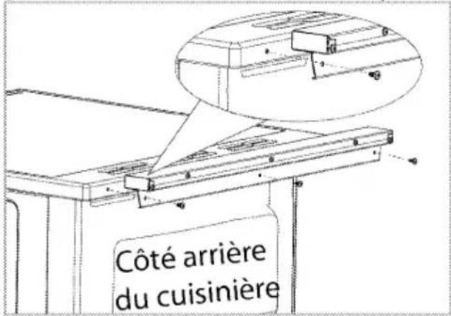 Côté arrière du cuisinière