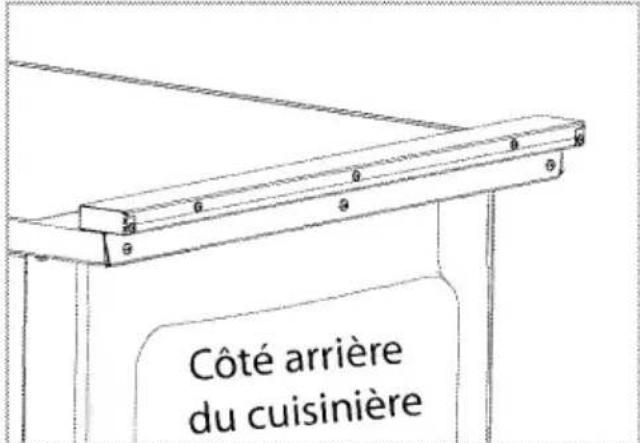 Côté arrière du cuisinière