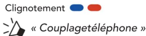 Clignotement « Couplagetéléphone »
