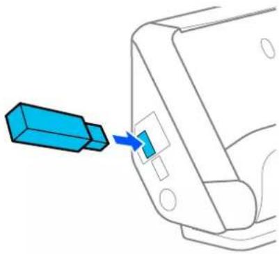 EPSON ES-C380W - Insertion d'une clé USB - 1