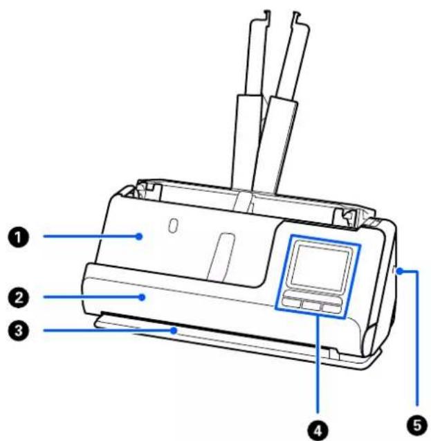EPSON ES-C380W - Noms et fonctions des éléments - 2