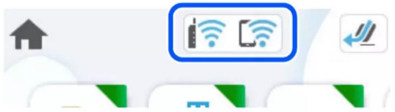 EPSON ES-C380W - Vérification de l'état de la connexion réseau à l'aide de l'icône réseau - 1