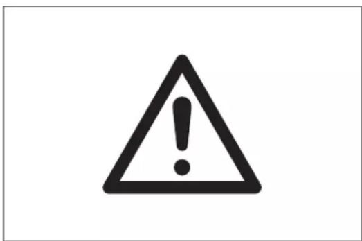 Warning symbol image with exclamation mark inside a triangle