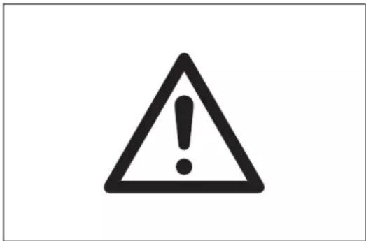Warning symbol image with exclamation mark inside a triangle