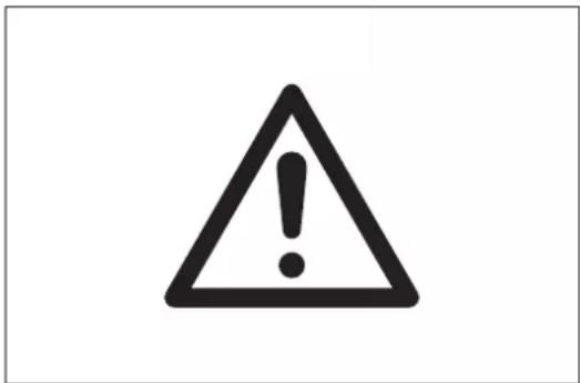 Warning symbol image with exclamation mark inside a triangle