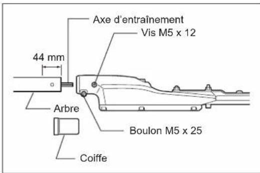 Axe d'entraînement Vis M5 x 12 44 mm Arbre Boulon M5 x 25 Coiffe