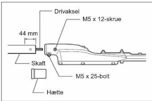 Drivaksel M5 x 12-skrue 44 mm Skaft M5 x 25-bolt Hætte