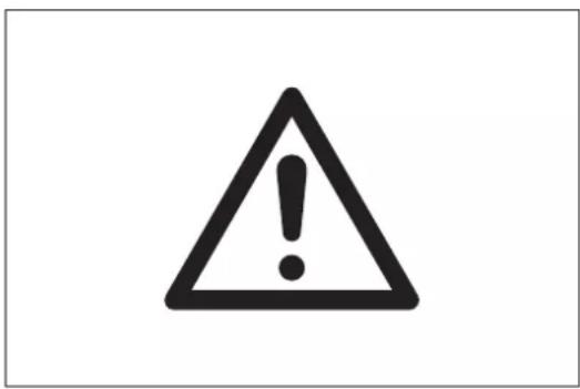 Warning symbol image with exclamation mark inside a triangle