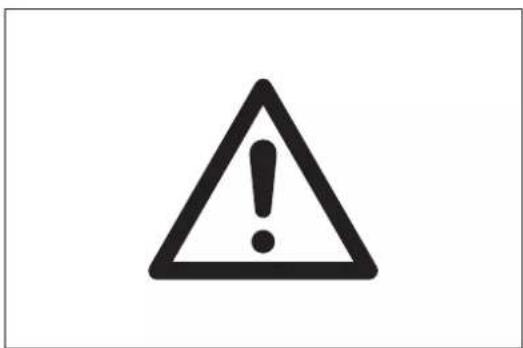 Warning symbol image with exclamation mark inside a triangle