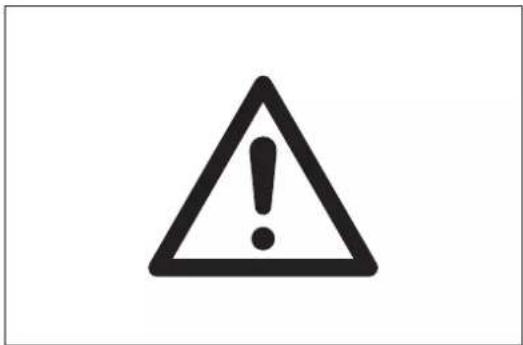 Warning symbol image with exclamation mark inside a triangle