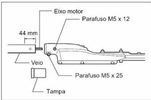 Eixo motor Parafuso M5 x 12 44 mm Veio Parafuso M5 x 25 Tampa