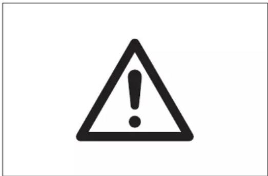 Warning symbol image with exclamation mark inside a triangle
