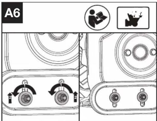 KRESS KG470.9 - Adjust adjustable skid shoes to control working height according to different working conditions.(See Fig. A6) - 1