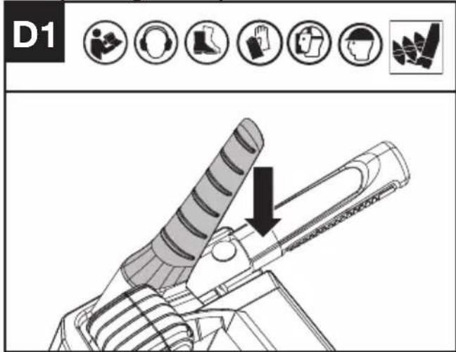 KRESS KG470.9 - Démarrage et arrêt de l'entrainment de roue (Voir Fig. D1 D2) - 1