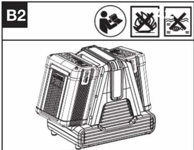 KRESS KG470.9 - Charging the battery pack (See Fig. B2) - 1