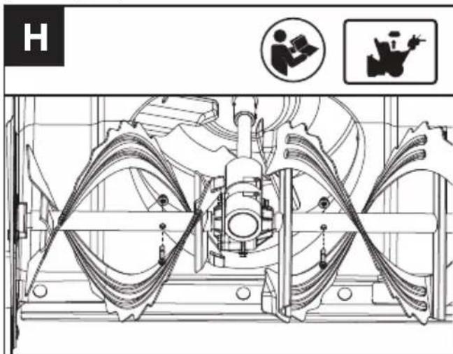 KRESS KG470.9 - Remplacement des boulons de cisaillement (Voir Fig. H) - 1