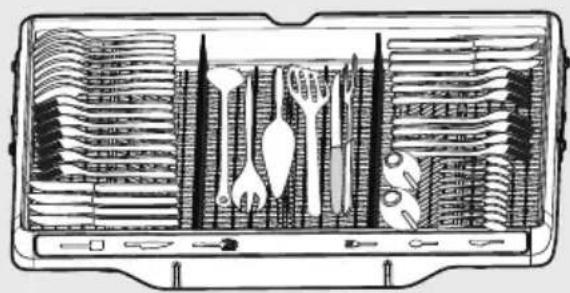 FRIGIDAIRE GDSH4715AF - Chargement du panier à ustensiles - 1