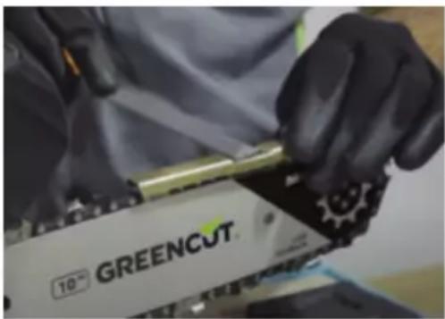 Greencut GS240C - AFILADO DE LOS DIENTES DE LA CADENA - 3
