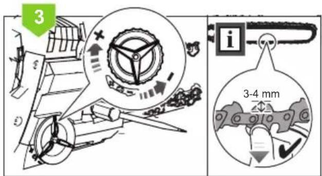 Greencut GS560L - ADJUSTMENT OF CHAIN TENSION - 3