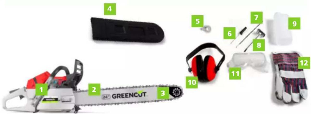 Greencut GS750X - BOX CONTENTS - 1