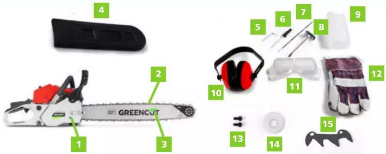 Greencut GS680X - BOX CONTENTS - 1