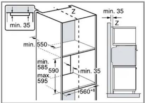 BOSCH HRG7361B1 - Installation dans un meuble haut - 1