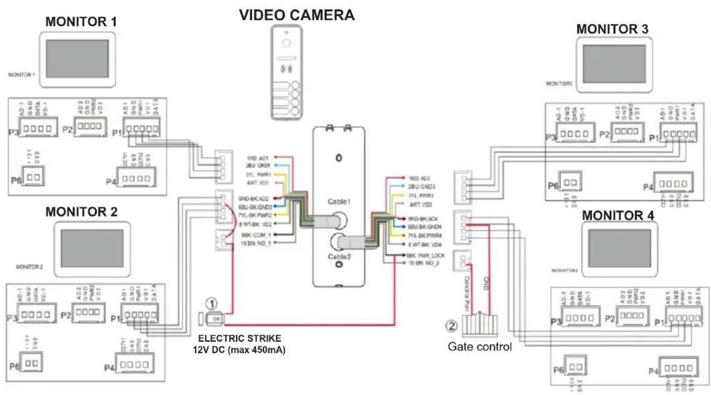 VIBELL OR-VID-EX-1064KV - Διάγραμμα σύνδεσης ηλεκτρικής απεργίας πόρτας - 3
