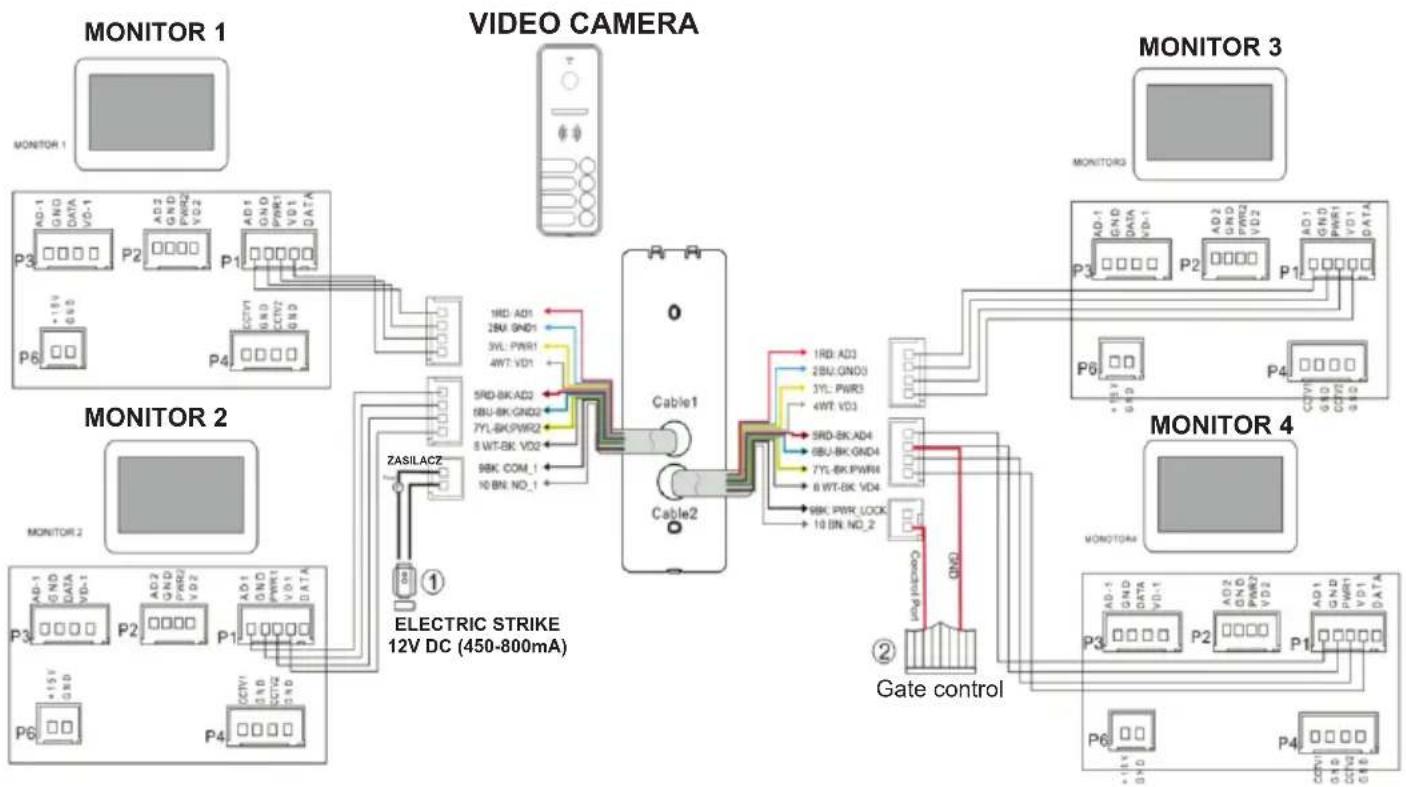 VIBELL OR-VID-EX-1064KV - Διάγραμμα σύνδεσης ηλεκτρικής απεργίας πόρτας - 2