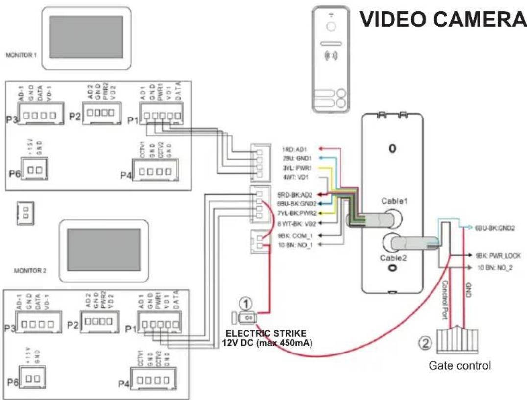 VIBELL OR-VID-EX-1063KV - Διάγραμμα σύνδεσης ηλεκτρικής απεργίας πόρτας - 1
