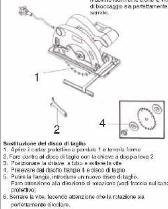 Prowork HSJ 1300 - Regolazione profondità di taglio - 3