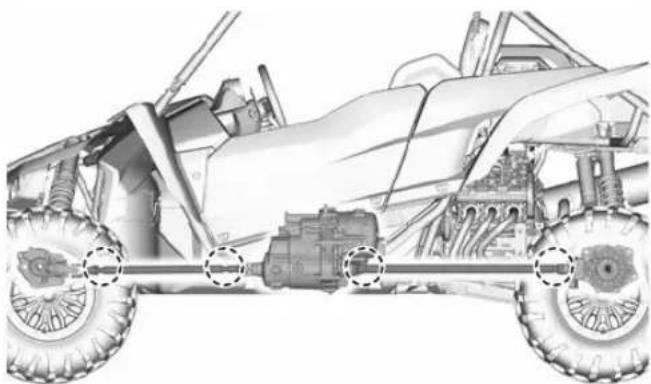 YAMAHA YXZ1000R SS (2024) - Lubrification du joint de cardan de l'arbre de transmission - 2