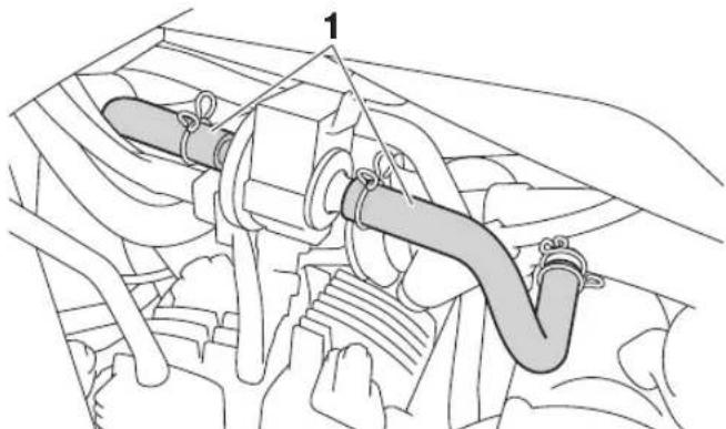 YAMAHA YFM110R (2024) - Vérification de la durite de commande de ralenti (ISC) - 1