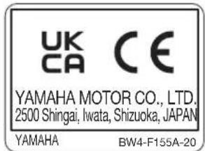 YAMAHA YFM110R (2024) - EMPLACEMENT DES ÉTIQUETTES D'AVERTISSEMENT ET DE CARACTÉRISTIQUES - 6