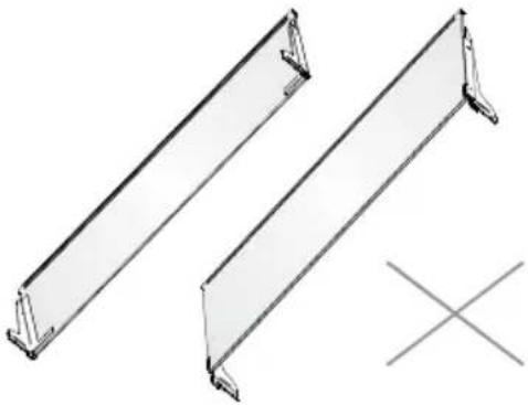 Two metal-framed structural panels with a cross symbol on the right panel (no text or labels)