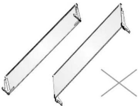 Technical line drawing of two structural beams with a cross symbol below (no text or labels)